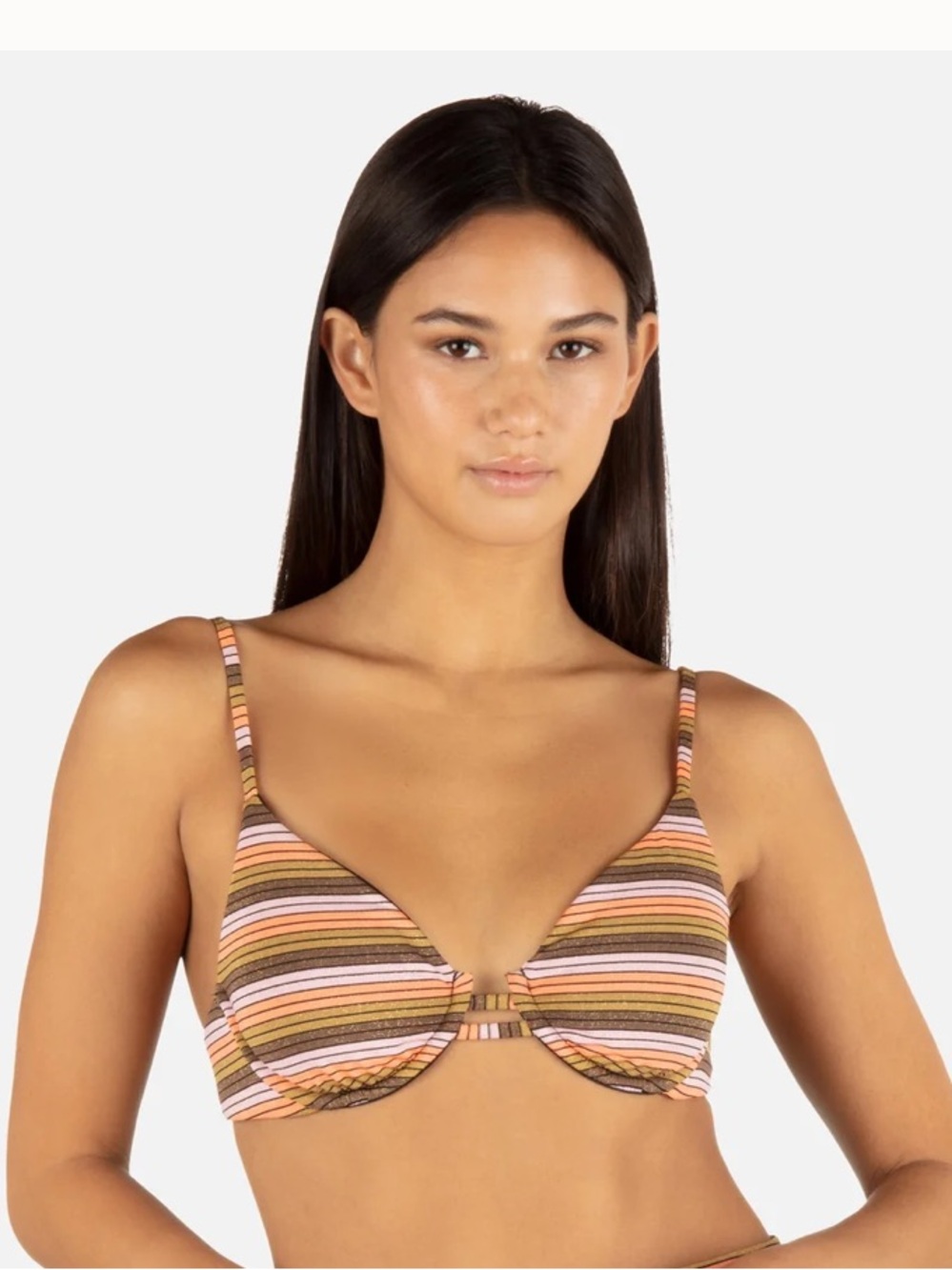 Hurley Multicolor Striped Underwire Bra